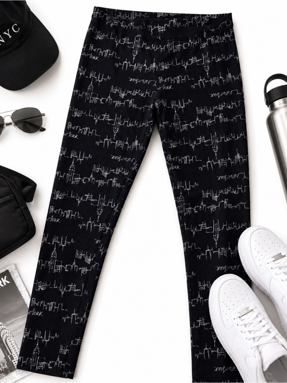 Abercrombie & Fitch NYC Skyline Graphic Leggings Women’s Large